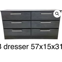 New Black 6 Drawer Dresser With Silver Handles K Furniture And More 5513 8th Street W Suite 10 Lehigh 