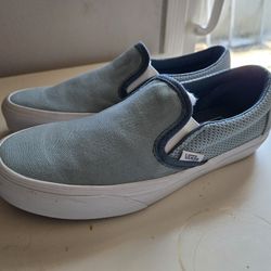 Vans Teal Size 7w Slip On Shoes