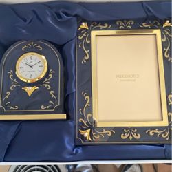 Mikimoto Desk Clock And Picture Frame