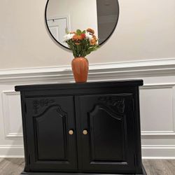 Thomasville Flip Top Oak Server Cabinet