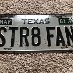 George Strait fan license plate