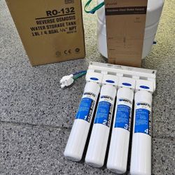 New PWROKC4 4-Stage Kwik-Change Reverse Osmosis Water Filter System (60 GPD)