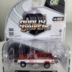 GREENLIGHT 1989 Dodge Ram Marvel Mystery Oil Red/White 1:64 Diecast Dually Drive