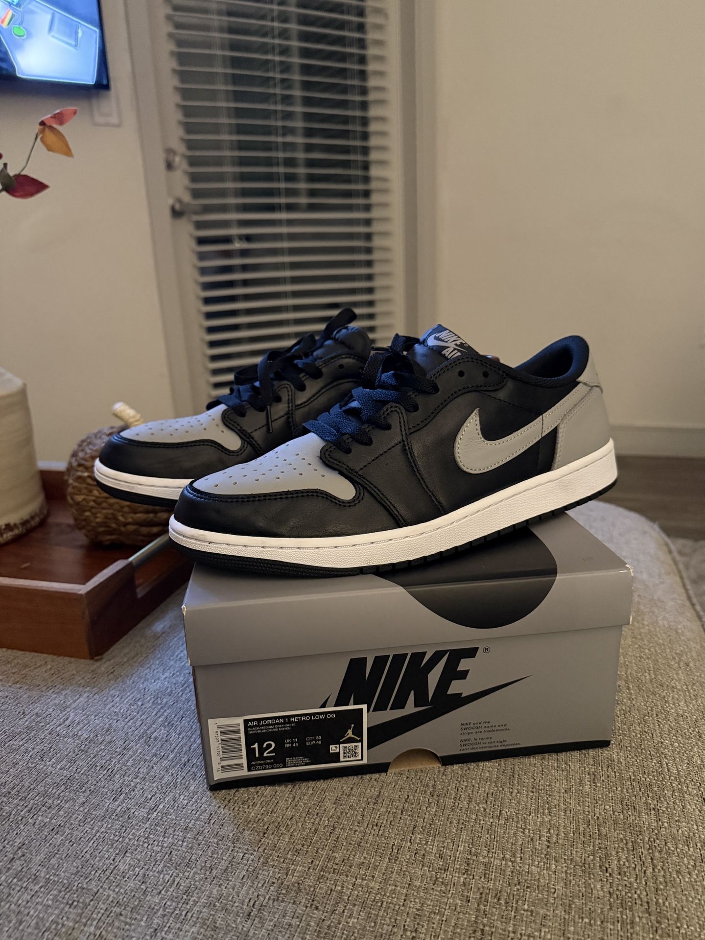 Jordan 1 Low Shadow Of Size 12