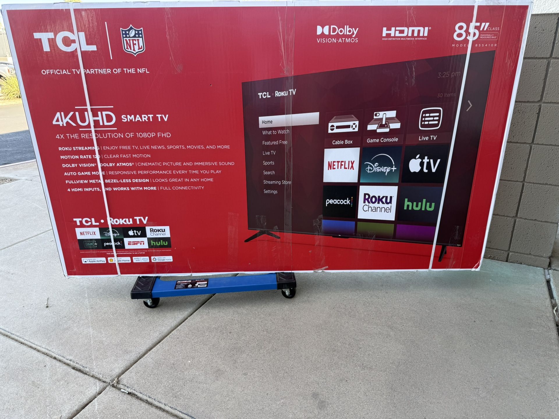 85 Tv Tcl Smart 4K Hdtv $55 Down  On Financing free delivery six month warranty