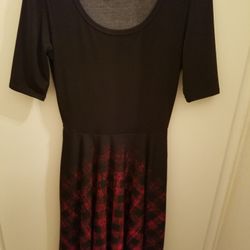 Lularoe Plaid Dipped Dress Size Small