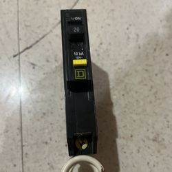 Square D QO120GFI 20A 1 Pole 120V Ground Fault Circuit Breaker
