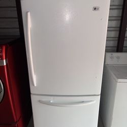 White LG Refrigerator And Freezer