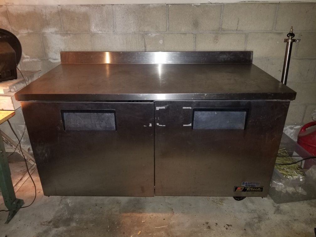 Stainless steel worktop freezer