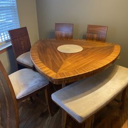 Table and chair/bench set (pub)