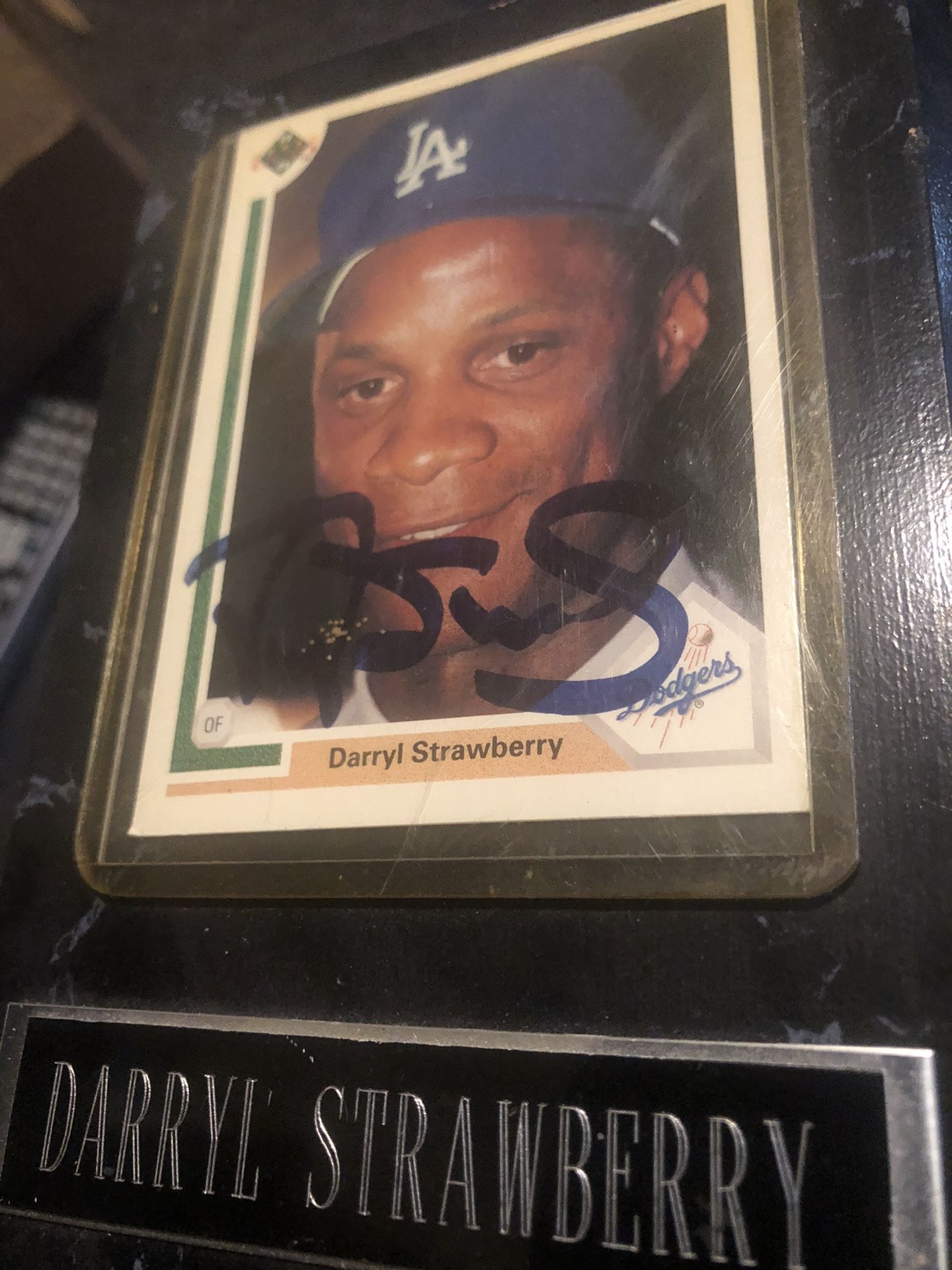 Darryl Strawberry Baseball Card 245 Autographed