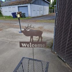 Elk Welcome Stake Sign 