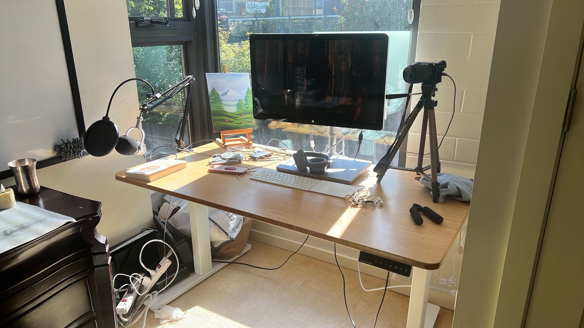 Reduced Price- Standing Desk With Motor And Ergonomic Chair