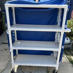 Plastic Storage Cart With Cover