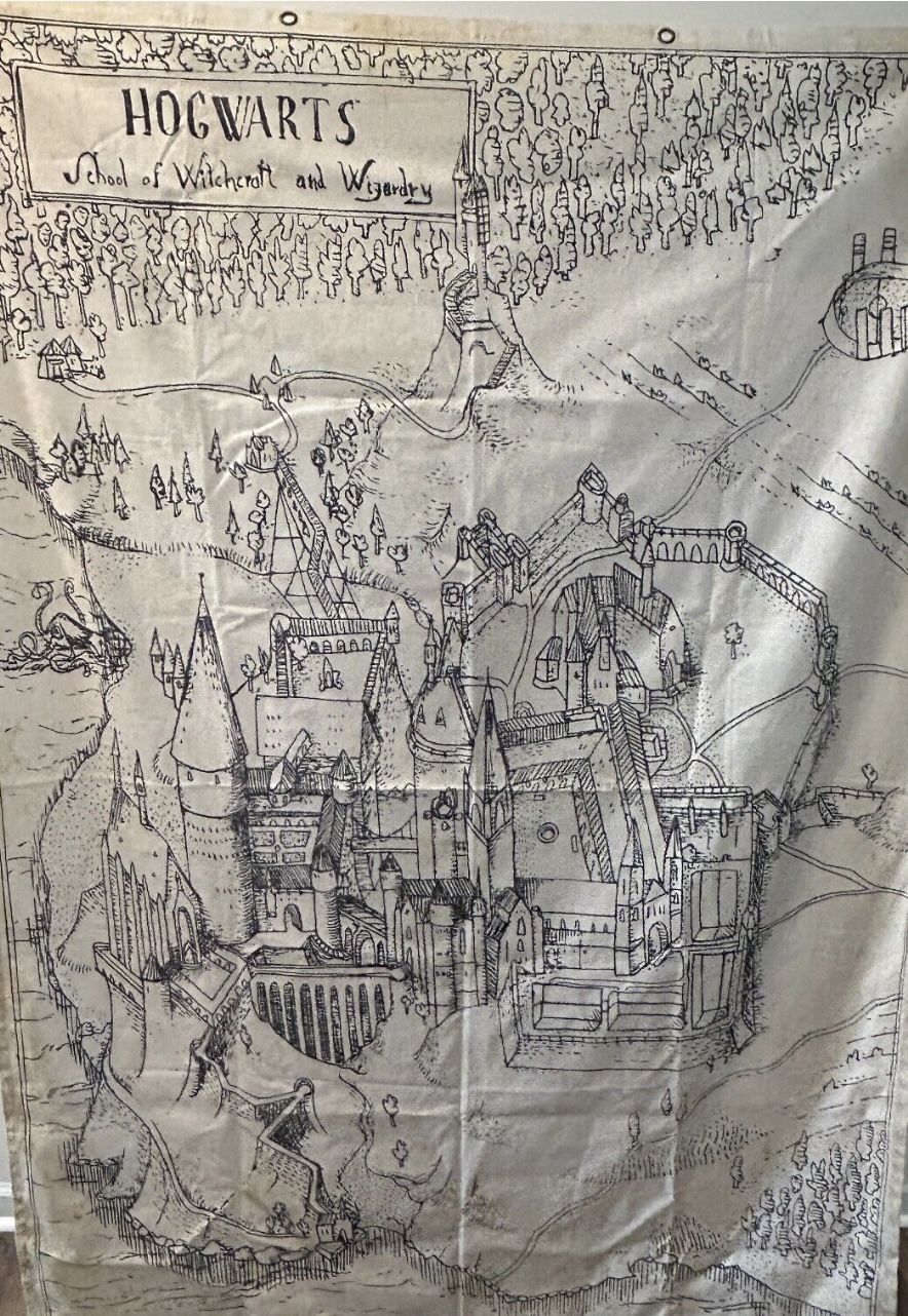 Hogwarts Harry Potter Canvas Map. Pottery Barn Kids New With Tags
