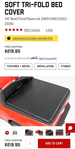 New Maverick Rough Country Soft Tri-Fold Tonneau