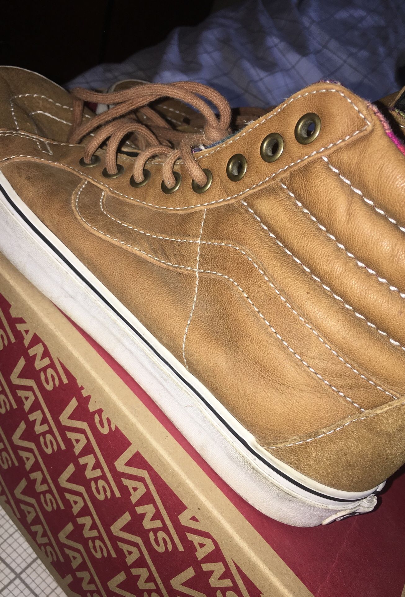 Vans Brown Leather Sk8-Hi