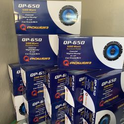 Q Power Car Audio . 6.5 Inch Car Stereo Speakers 500 Watts . Blowout Sale $20