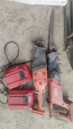 Milwaukee hilti tools sawzaws with chargers