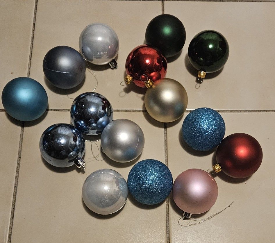 15 Couunt shatterproof multicolor Christmas tree ornaments # 2