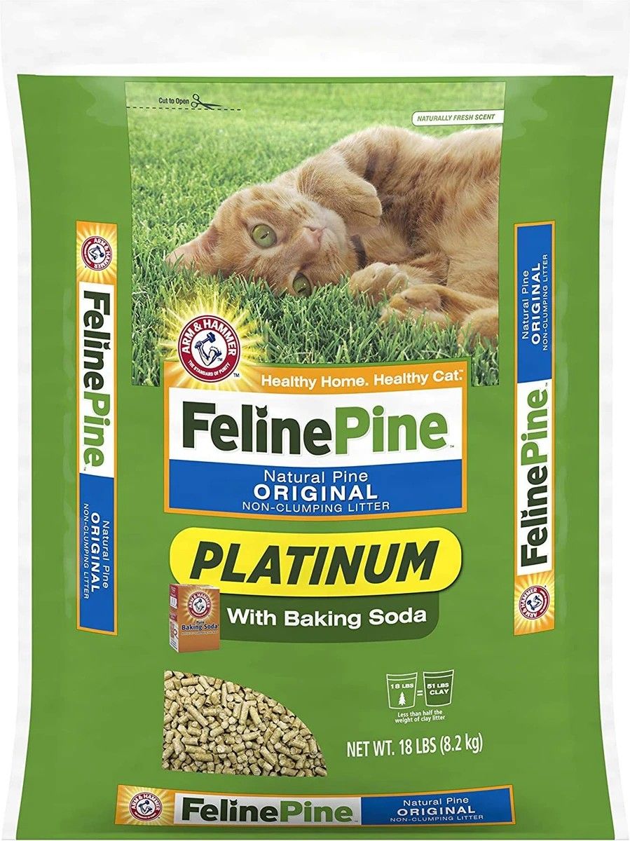 Feline Pine Platinum Natural Pine Cat Litter, 18-lb bag