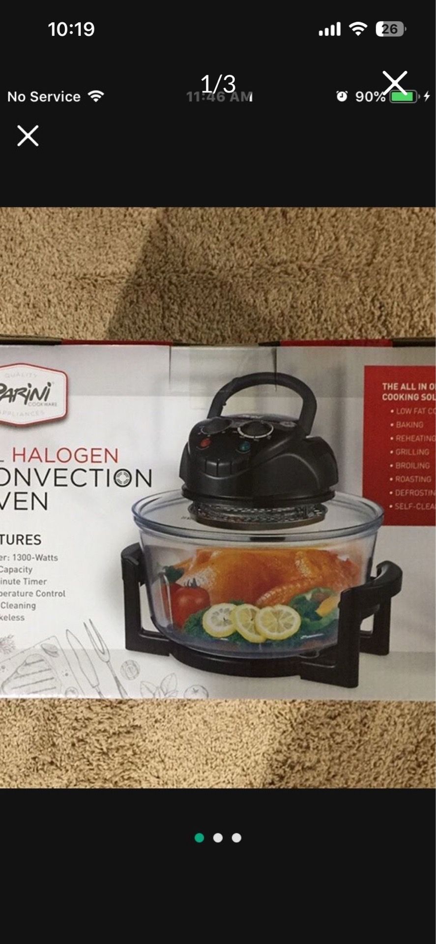 12 L Halogen Convention Oven Self cleaning Smokeless