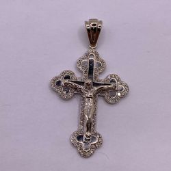 14K White Gold Cross Pendant – 7.79g
