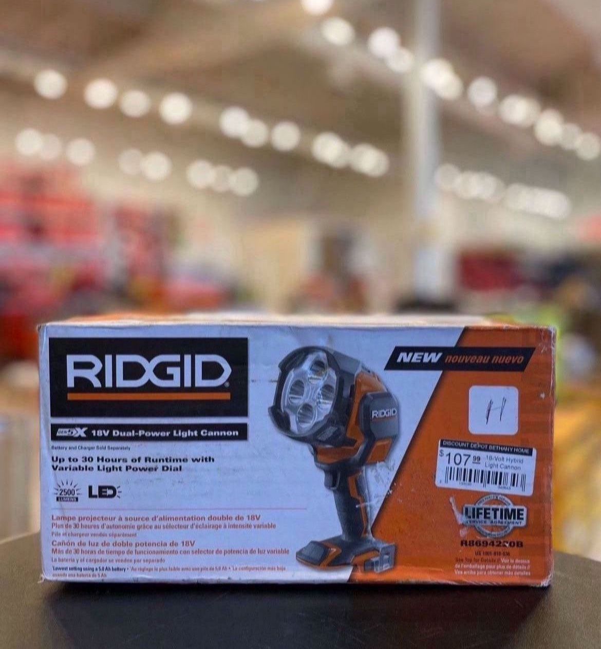 Gen 5 Rdigid Tools RIDGID GEN 5X 18V DUAL-POWER LIGHT CANNON R8694220B (TOOL ONLY) for ...