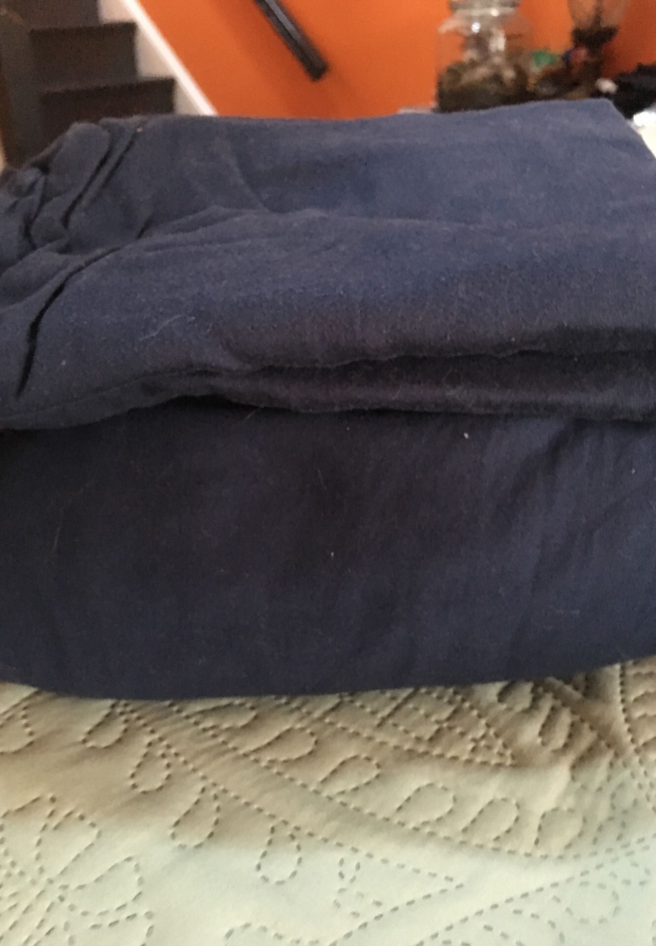 Navy blue queen duvet and 2 standard pillow cases