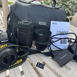 Nikon D3400 Camera with Lenses
