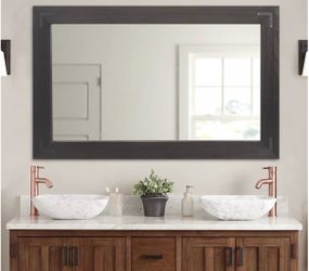 Rustic wood mirror