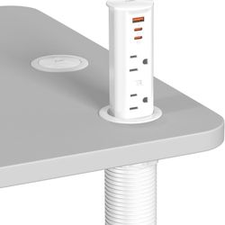 2 Inch Pop Up Outlet for Countertop,Power Grommet 2-inch Desk Wire Hole Insert,20W USB C,2 Outlets,2 USB C/1 USB A,Recessed Outlet,Desk Charging Stati