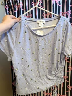 Blue floral top