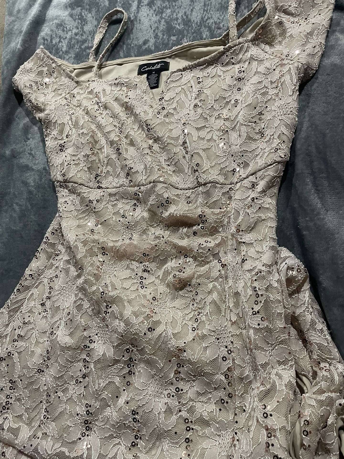 $8 Champagne Long Party Dress