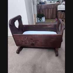 Vintage baby rocking Crib