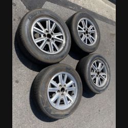 4 - 225/60r16 5x4.5 5x114.3 Stock Ford Mustang Camry Accord Civic Altima G35 Wheels Rims Good Treads Tires!!!!