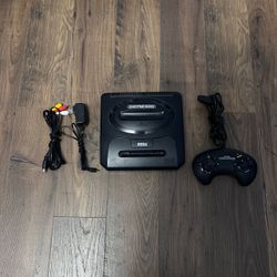 Sega Genesis Console with Controller and Cables