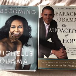 The Audacity of Hope & Becoming Hardcovers By Barack & Michelle Obama