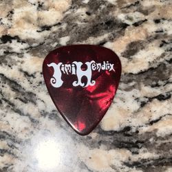 1 Jimi Hendrix Classic Rock signature Red guitar pick Limited Edition 
