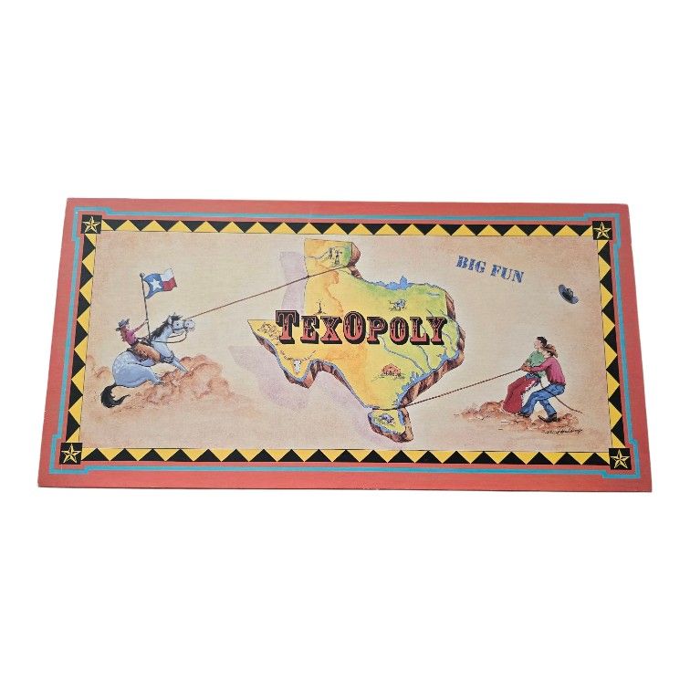 Vintage Texopoly Board Game Global Games USA Complete Open Box 1995