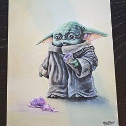 Grogu Baby Yoda Art Print