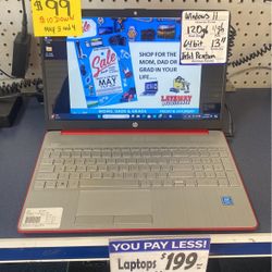 HP Red Laptop 