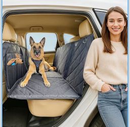 Backseat Extender for Dogs - Waterproof Back Seat Bridge for Cars, Trucks, SUVs and Sedans - Seat Extender with Mesh Window and Storage Pockets - Dog 