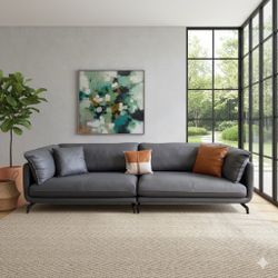 BRAND NEW Fabric Modern Mid-Century Sofa, Gray
