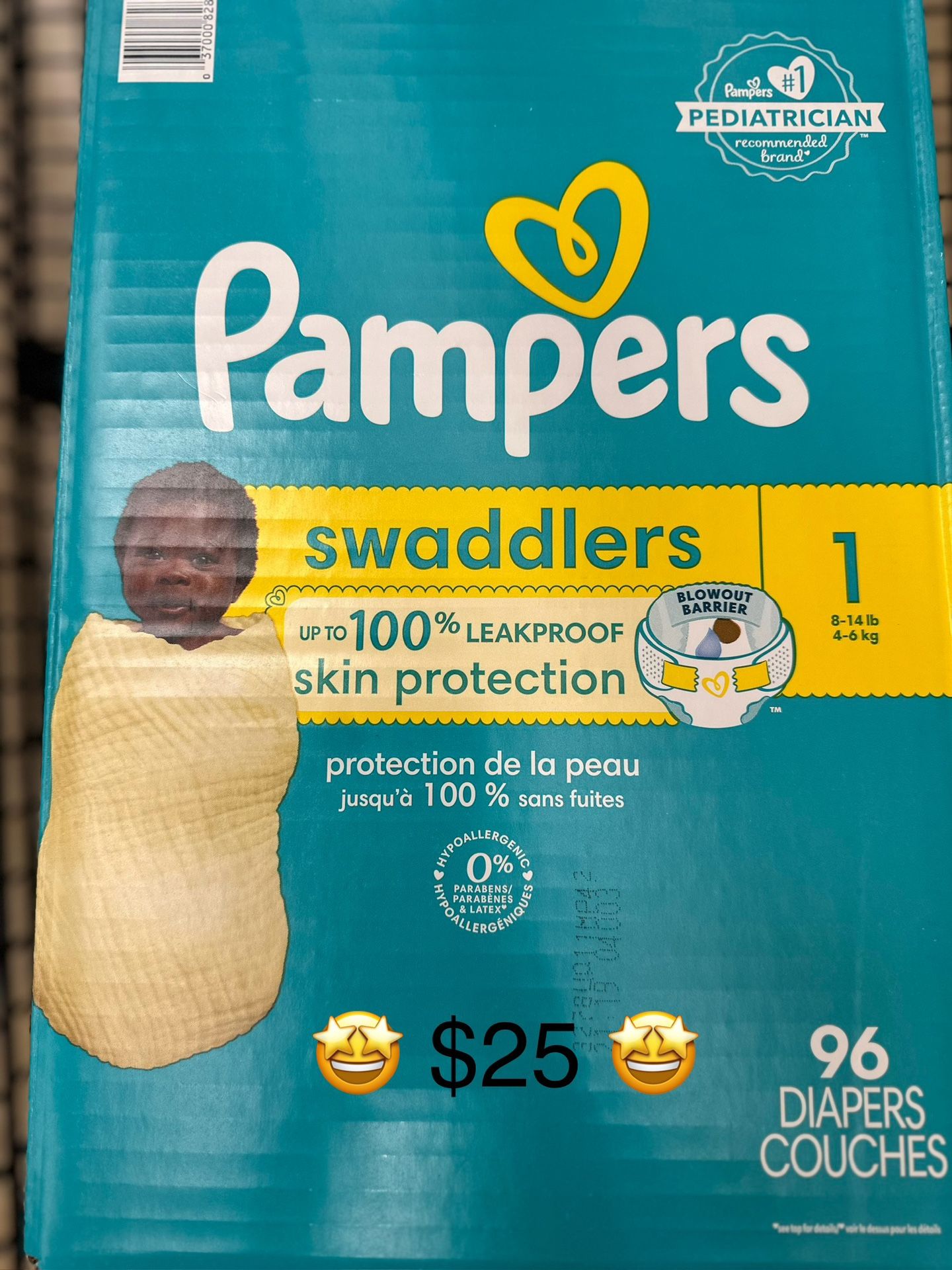 👶Pampers Size 1/96 Diapers NEW