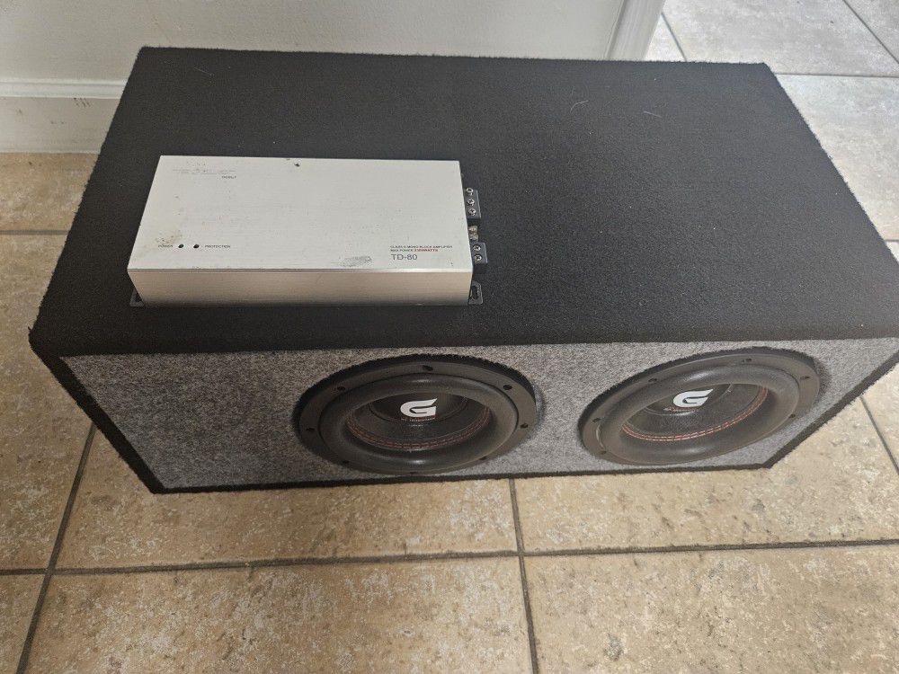 Bass Package ,2 -8s Genius Audio And Ts Power Amplifier 