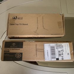 New Table Top TV Stand & Tilting TV Wall Mount