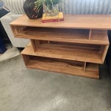 bauhaus style solid wood console table