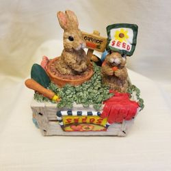 Spring Music Basket Figurine