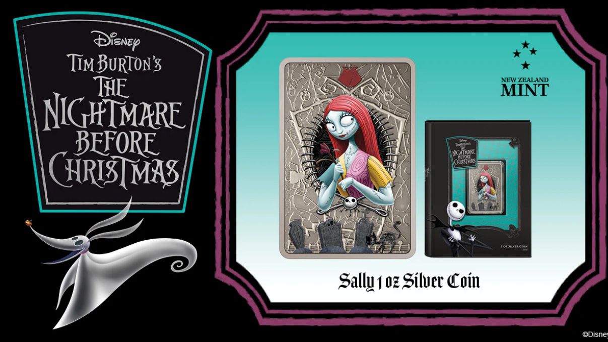 Disney LIMITED EDITION Sally Nightmare Before Christmas Silver Coin